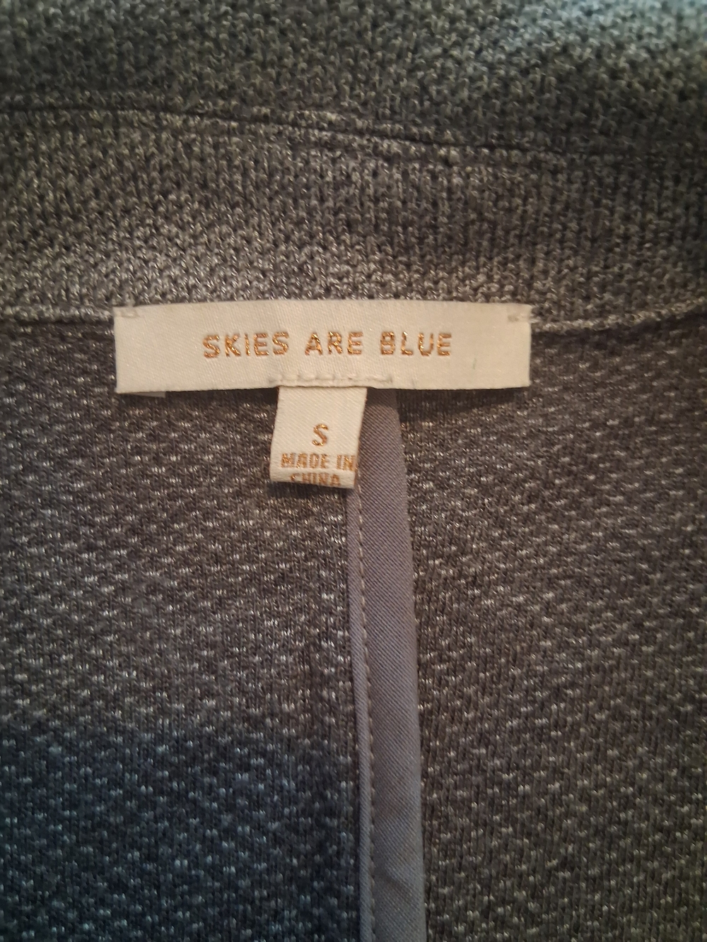 Skies Are Blue Gray Notch-Lapel Tailored Blazer - Picture 5 of 6